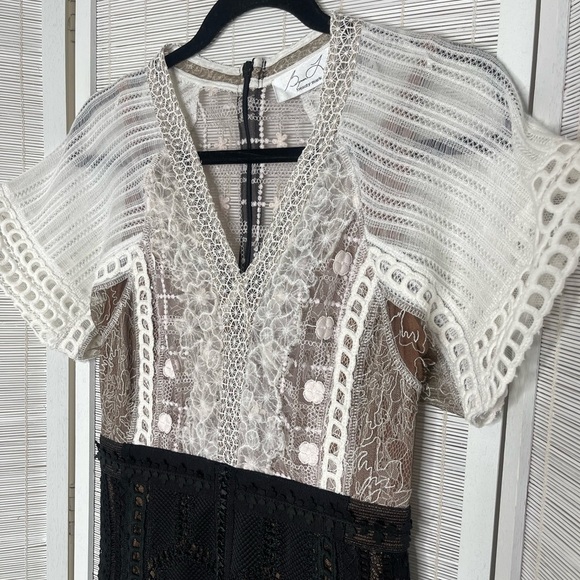 Byron Lars Ruth Column Dress White Black Size 2P New with Tags - Picture 2 of 8